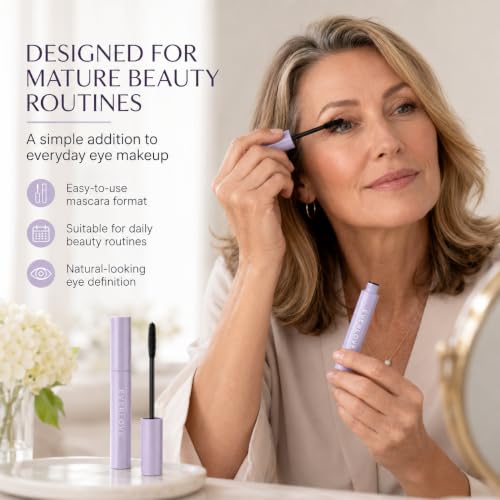 Facelove Mascara for Older Women - Lavender Tube, Precision Brush