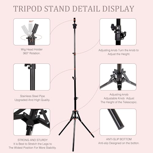 22" Canvas Wig Head with 61" Adjustable Tripod Stand