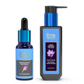 Blue Nectar Kumkumadi Face Wash with with Saffron for Women & Men (3.38 Fl Oz) along with Bakuchiol Anti Aging Serum for Fine Lines (1 Fl Oz)