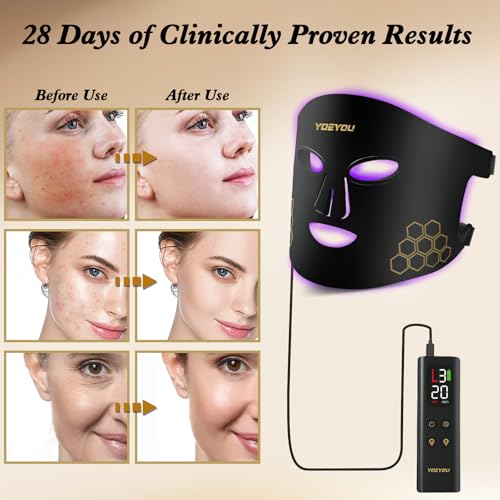 Red Light Therapy for Face, 850nm Near Infrared LED Face Mask