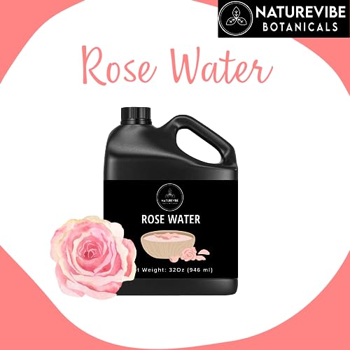 Naturevibe Botanicals Premium Rose Water 32oz and Moringa Seed Oil 32oz | Oil Combo