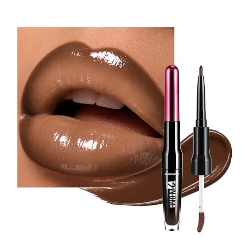 LANGMANNI 2-in-1 Lip Liner & Gloss Duo - Espresso Brown