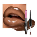 LANGMANNI 2-in-1 Lip Liner & Gloss Duo - Espresso Brown