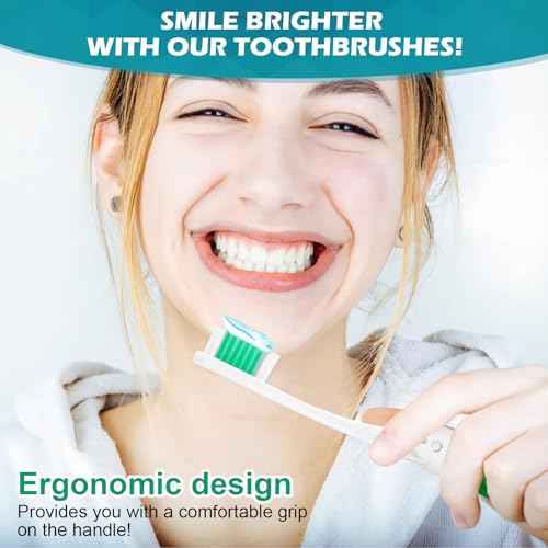 Navona 20 PCS Travel Toothbrush Set, Travel Size Toothbrush, Folding Mini Toothbrushes, Portable Individually Wrapped Bulk Toothbrushes, Medium Bristles for Camping, Hiking, School