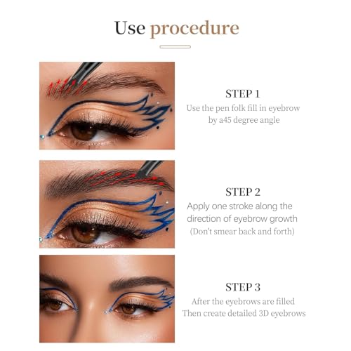4-Claw Waterproof Liquid Eyebrow Pencil - Dark Coffee