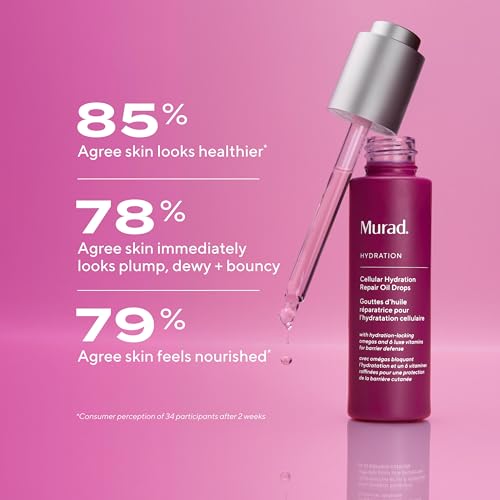 Murad Cellular Hydration Repair Oil Drops ? Hydrating Facial Oil for Dry, Dehydrated Skin ? Strengthens Skin Barrier, Boosts Radiance & Smoothness ? Lightweight, Fast-Absorbing Formula ? 1.0 oz