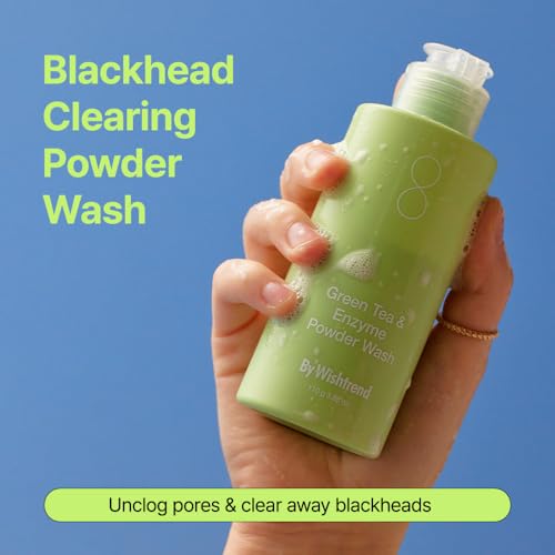 BY WISHTREND Green Tea Enzyme Face Wash - Exfoliating Powder for Sensitive Skin, 3.88 oz