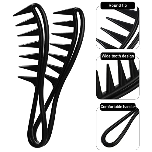 Sieral 4-Piece Wide Tooth Hair Styling Combs Set for Men & Women