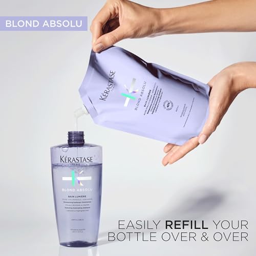 Kerastase Blond Absolu Lumi?re Illuminating Shampoo For Lightened & Highlighted Hair - Intensely Hydrates & Illuminates Shiny Hair, Removes Impurities & Pollution