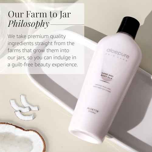 Aloette Hand & Body Silk Lotion - Lightweight & Gentle Moisturizer Body Lotion for Women & Men - Floral Scent Hydrating Skin Care with Aloe Vera Extract for Soft & Smooth Skin - 8 Fl Oz
