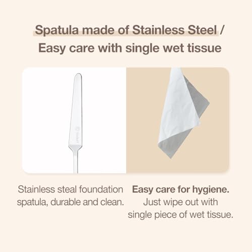 STUDIO17 Foundation Spatula Stainless Steel Makeup Tool