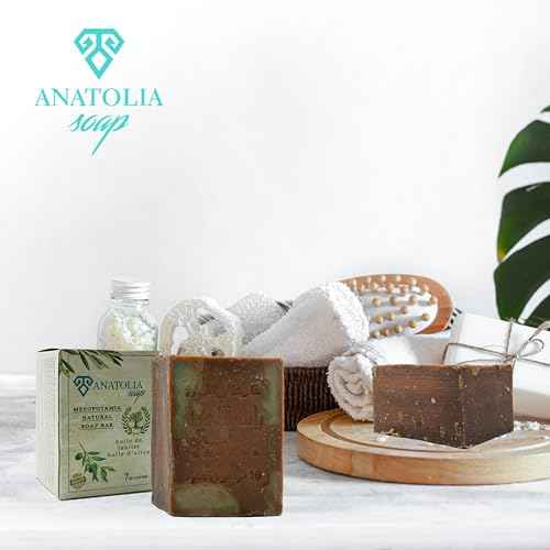 Anatolia Soap Organic Handmade Natural Castille Body For Men Women (1 Pack,%50 Laurel Oil And%50 Olive Oil)