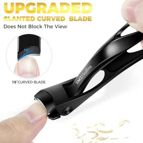 Toenail Clippers for Seniors Thick Toenails, Stocking Stuffers for Men 2025 Heavy Duty Large Toe Nail Clippers, Slanted Curved Blade Ingrown Toenail Clippers