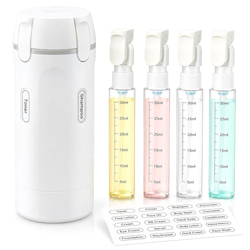 4 Pack 30ml TSA Travel Bottles – Leakproof Pump Dispensers