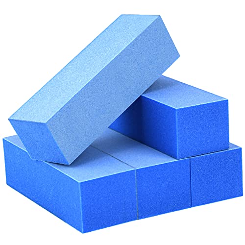 Maryton Nail Buffer Blocks - Blue, Fine 180/240 Grit, 5 pcs for Natural Nails