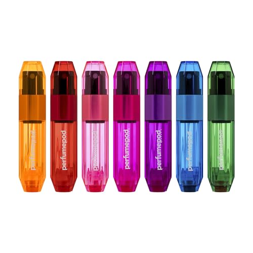 Travalo Perfume Pod Ice Travel Perfume Atomizer - High Definition Mini Pump Sprayer - Travel TSA Approved - Easy Fill - Leak Proof - Green - 0.6oz (Pack of 2)