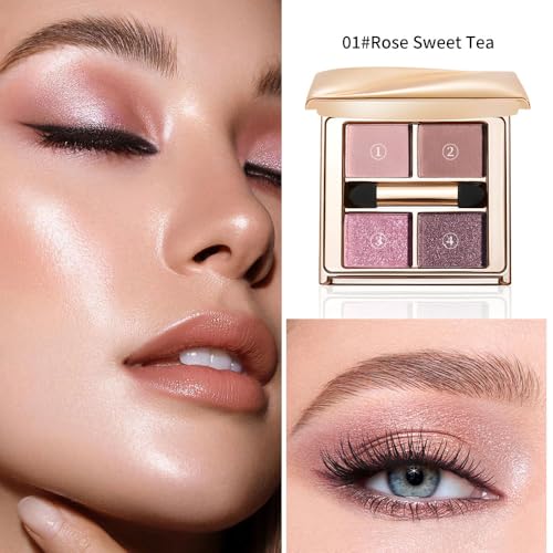 Matte Eyeshadow Palette for Green Eyes - Neutral Pink Brown Mauve