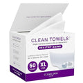 Clean Skin Club Healthy Aging Clean Towels¢ç XL, Smooths Fine Lines Wrinkles & Texture in 6 weeks, Treated for Extra Softness, Disposable Face Towels, Anti Aging Makeup Remover Dry Wipe, 50 count