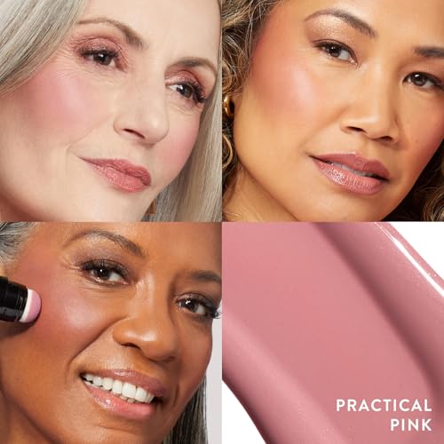 Laura Geller Serum Blush Tint - Lightweight Liquid Blush, Practical Pink
