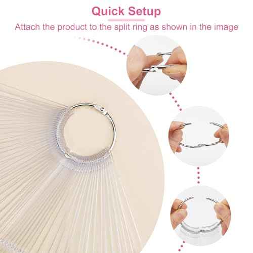 150pcs Nail Swatch Sticks with Ring and Number Stickers, Color Swatches for Nail Polish Display Nail Art Supplies for Nail Techs Must Haves Nail Stuff