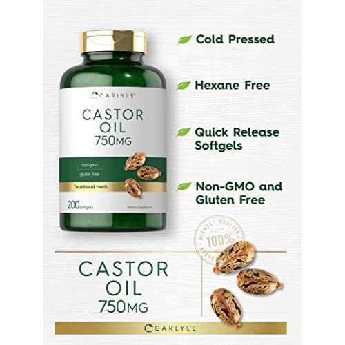 Carlyle Castor Oil 750mg | 200 Softgels | Traditional Herb | Non-GMO, Gluten Free Supplement