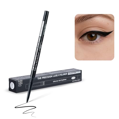Ruby Vibe Co SilkLine Gel Eyeliner - Black, 1.5mm Precise Waterproof Makeup