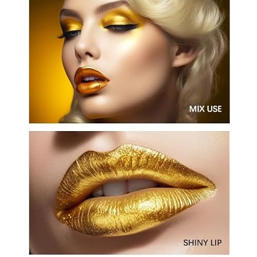 9color Glitter Super Gloss Lipstick Palette moisturizing Waterproof glimmer Lip Palette Makeup,Pigmented Festival Halloween Body Face Paint Lipstick Set