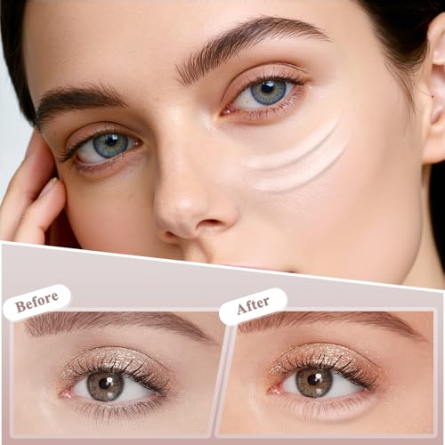 Plman Under Eye Highlighter Stick Duo with Brush, Waterproof