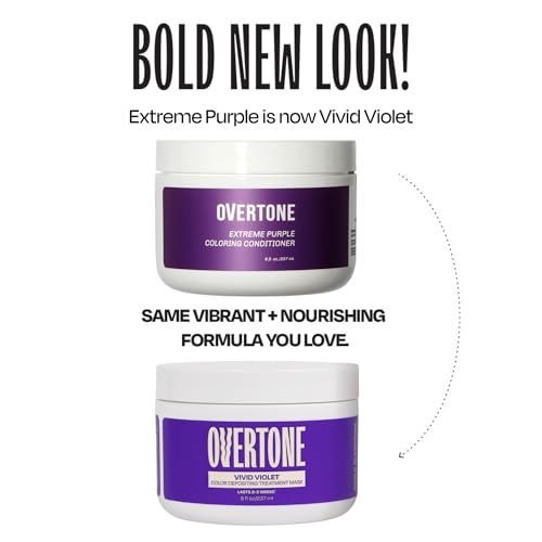 oVertone Vivid Violet Color Depositing Hair Mask, 8 oz