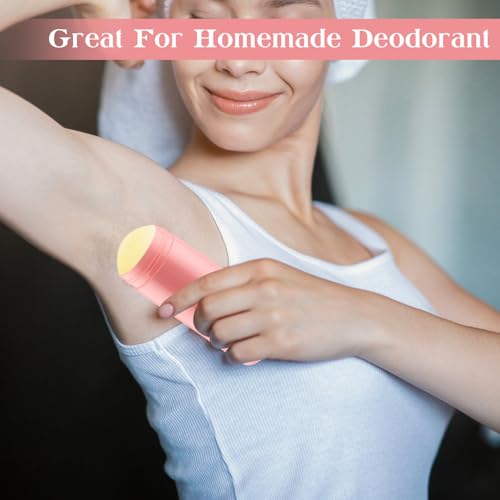 20 Pcs 60ml/2oz Deodorant Containers Plastic Refillable Deodorant Holder Twist Up Top Filling Stick Tube for DIY Body Lotion Sunscreen Balm - Pink
