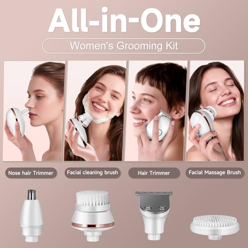 Women’s Electric Rotary Shaver for Legs Bikini Underarms Waterproof Cordless Grooming Kit