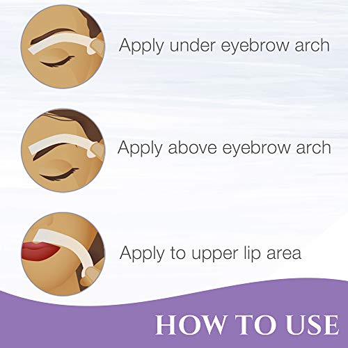 Satin Smooth EZ Grip Eyebrow Wax Strips ? Non-Woven Eyebrow Waxing Strips, Upper Lip & Brow Wax Strip, Facial Hair Removal Women, 100 ct, 2 Pack