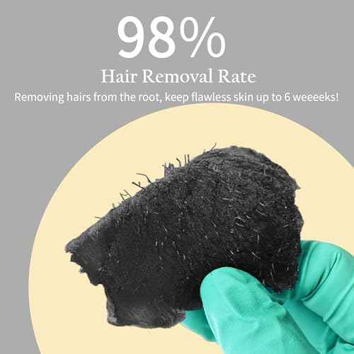 Maxpearl Hard Wax Beads, Pack of 3 Hair Removal Wax Beans Refill for Men & Coarse Hair - Brazilian Waxing, Underarms, Chest, Back, Legs and More 10.5oz (Black)