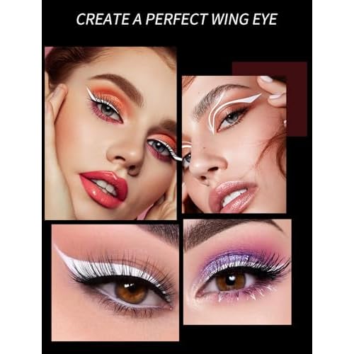 MAEPEOR Matte Gel Eyeliner 12 Color Smooth Cream Eyeliner Gel Pot Long Lasting Waterproof High Pigment Eyeliner Cream for Daily or Cosplay (Matte, 09 Rose)