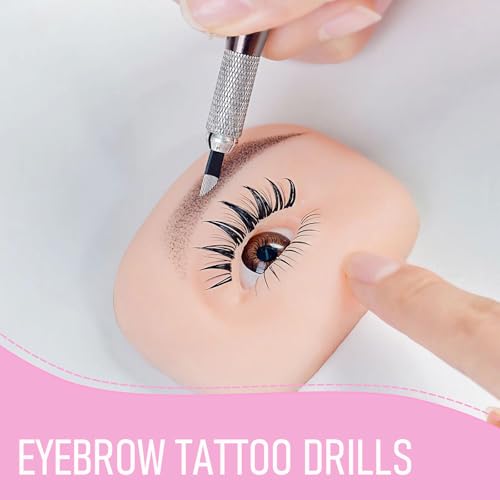 3D Silicone Eye Practice Model - Realistic Eyebrow & Lash Training Pair