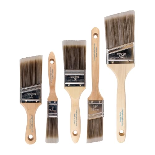 Pro Grade 5-Piece Paint Brush Set for Walls & Trim