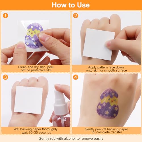 Easter Temporary Tattoos for Kids - 160 Pack
