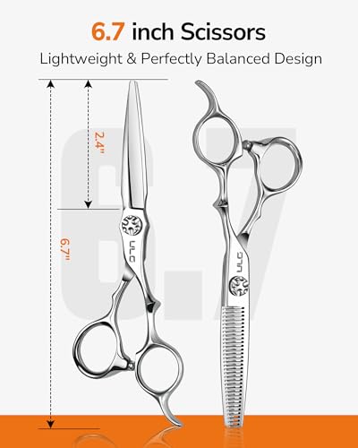 Professional Hair Cutting & Thinning Scissors Set - 440C Steel