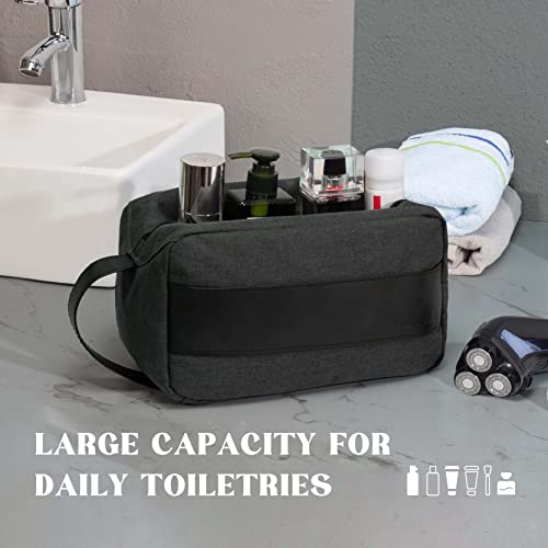 Vorspack Toiletry Bag for Men - Water Resistant Travel Bag for Toiletries, Bathroom Essentials, Travel Accessories, Gifts - Grey (Pack of 2)