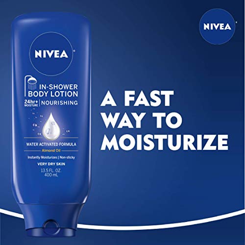 NIVEA Nourishing In Shower Lotion,Body Lotion for Dry Skin,13.5 Fl Oz Bottle,(Pack of 6)