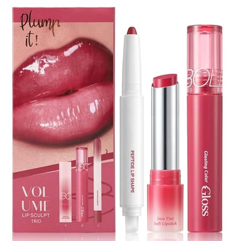 3-Piece Lip Combo Set: Matte Liner, Hydrating Lipstick & Gloss