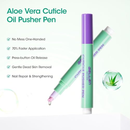 Gellen Aloe Vera 6ml Ceramic Cuticle Oil Pusher Pen - All-in-One Nail Care