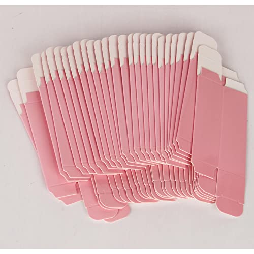 25pc Pink Craft Paper Boxes 25x25x86mm for Lip Gloss