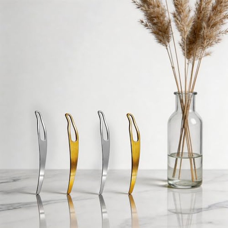 4-Piece Loc Interlocking Tool Set - Gold & Silver Crochet Needles