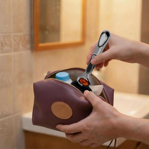 2-Pack Silicone Razor Covers with Drain – Travel Shaver Holder