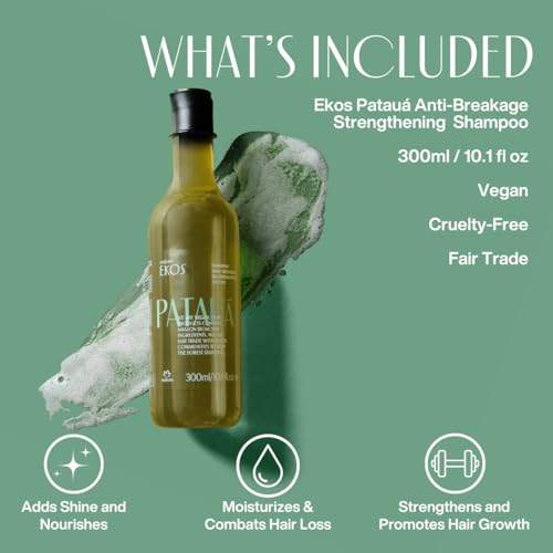Natura - Ekos Patau? Hair Anti-Breakage Re-Strengthening Shampoo - Prevent Hair Loss - Fortify Roots & Strands - Vegan Hair Care - Brazilian Beauty Secrets - Personal & Self Care - 10.1 fl oz (300ml)
