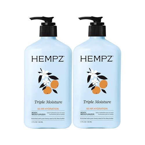 Hempz Triple Moisture Herbal Whipped Body Cr?me Lotion Moisturizer, 17 Fl Oz (Pack of 2)