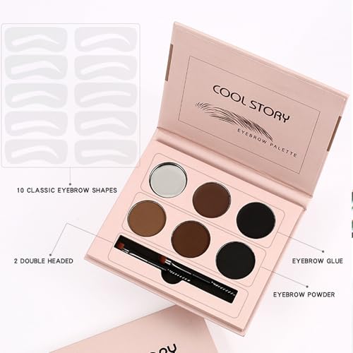 Eyebrow Gel - Eyebrow Cream - Eyebrow Powders Brow Contour Kit 18-Piece Eyebrow Makeup Palette