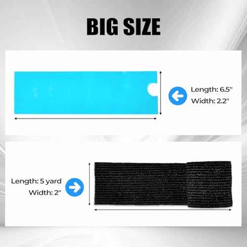 Tattoo Machine Covers with Tape Wrap, 200Pcs Large Pen Bags and 4Pcs Grip Wrap, Tattoo Machine Wrap Covers Pen Sleeves Combination Supplies