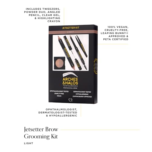 Arches & Halos Jetsetter Brow Kit - Travel Size with 5 Tools